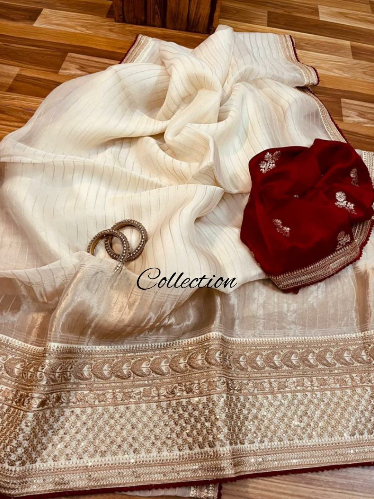 Shashi organza weaved saree - Saffronfashionindia