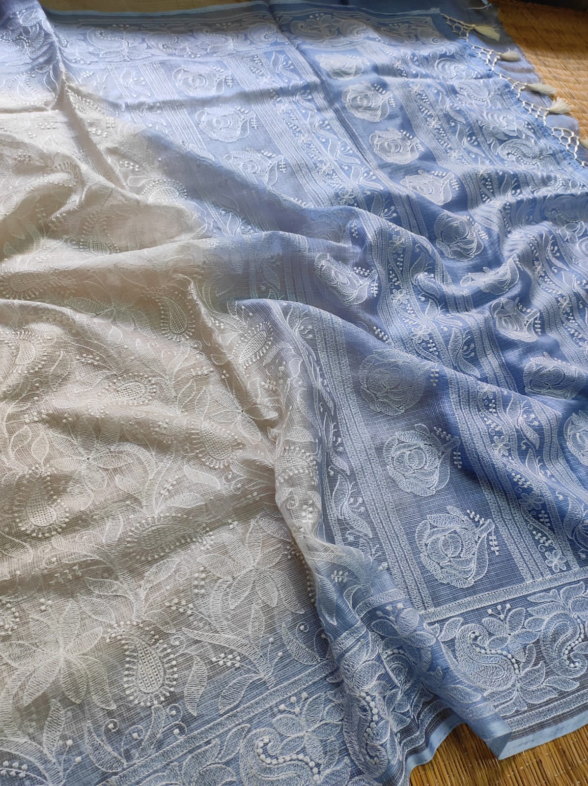 Tussar kota Indian saree - Saffronfashionindia