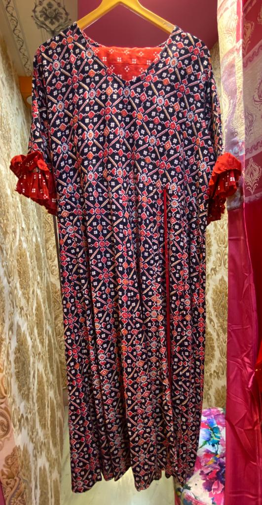 Patola Kurti set Indian Kurti set Saffron fashion