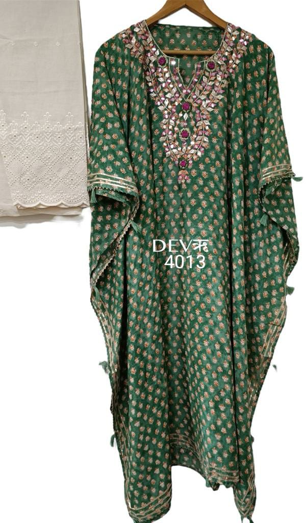 Dilbara kaftan set - Saffronfashionindia