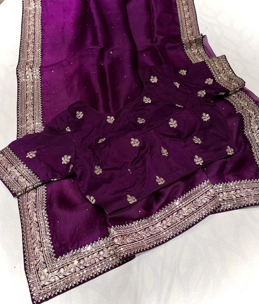 Fenicia saree/organza saree - Saffronfashionindia