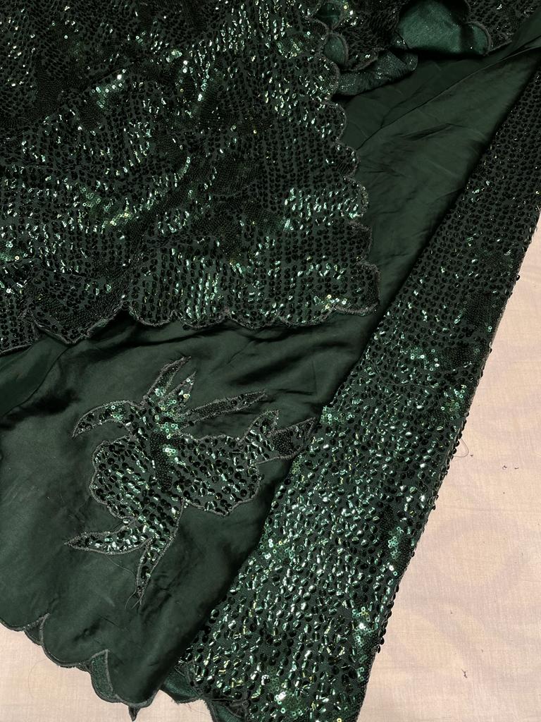 Ravish satin sequence saree - Saffronfashionindia