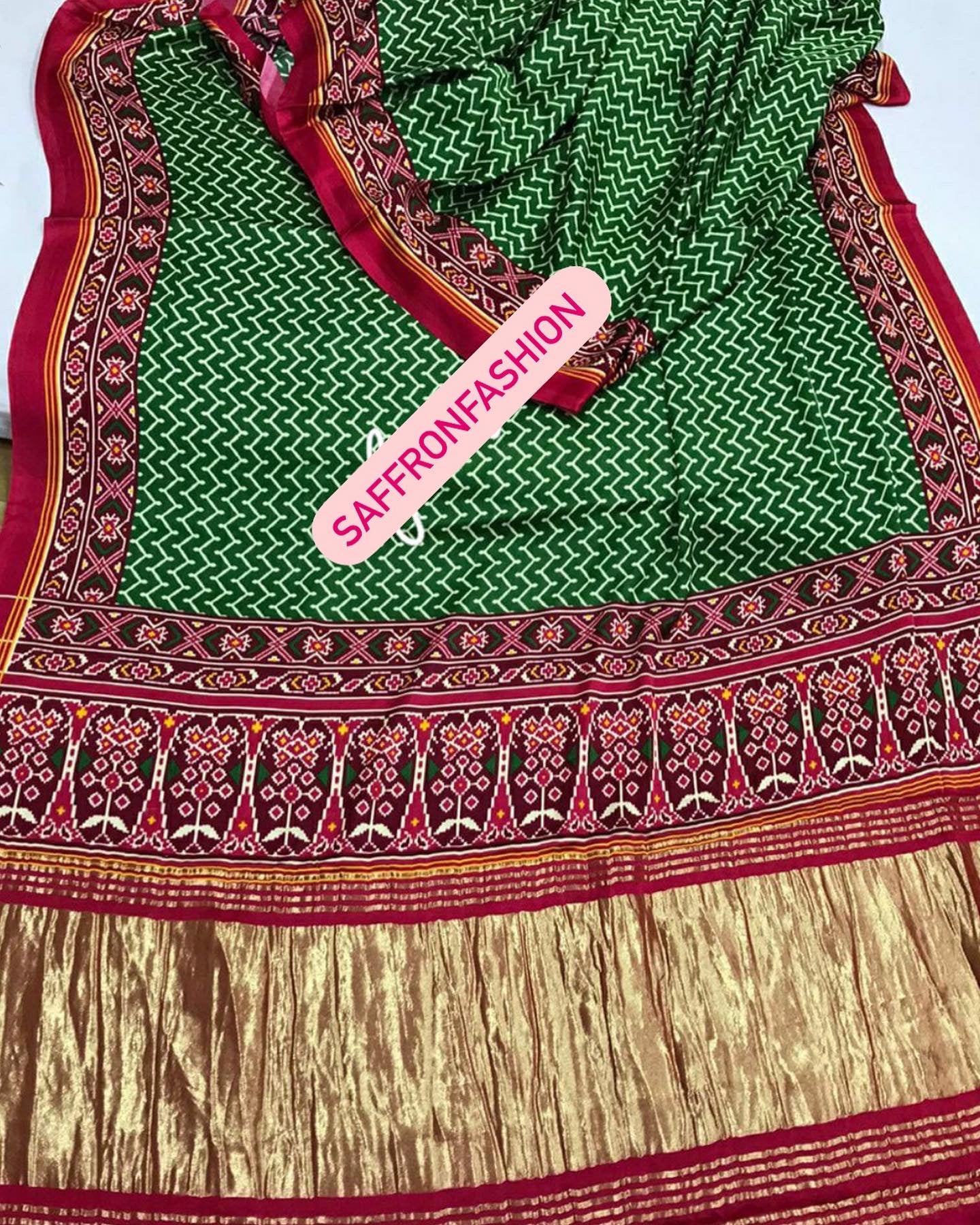 Patola gajji silk saree - Saffronfashionindia