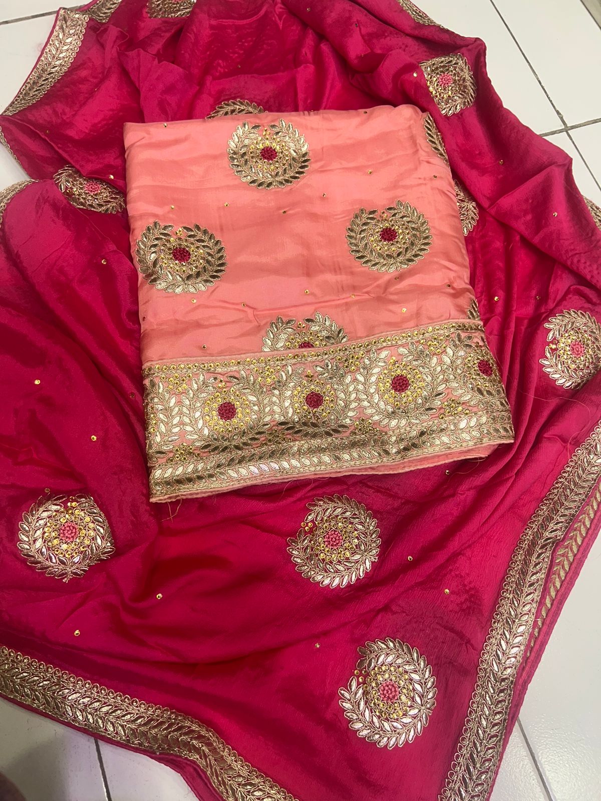 Roshni punjabi silk suit - Saffronfashionindia