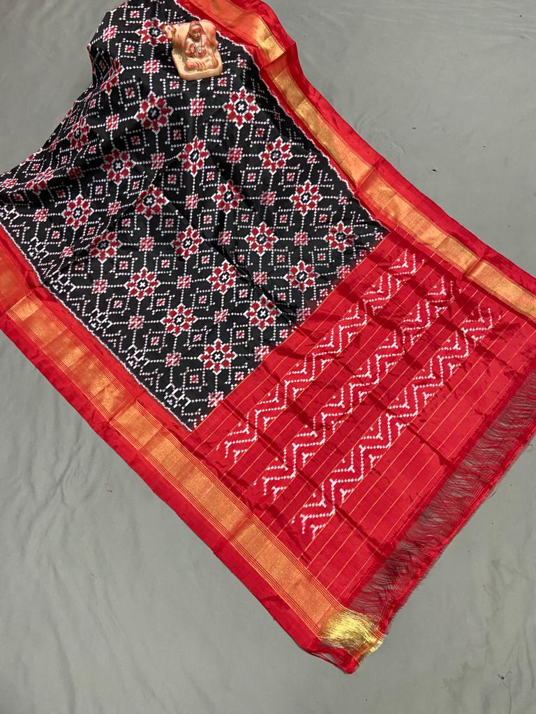 Tunisia ikkat dupatta - Saffronfashionindia