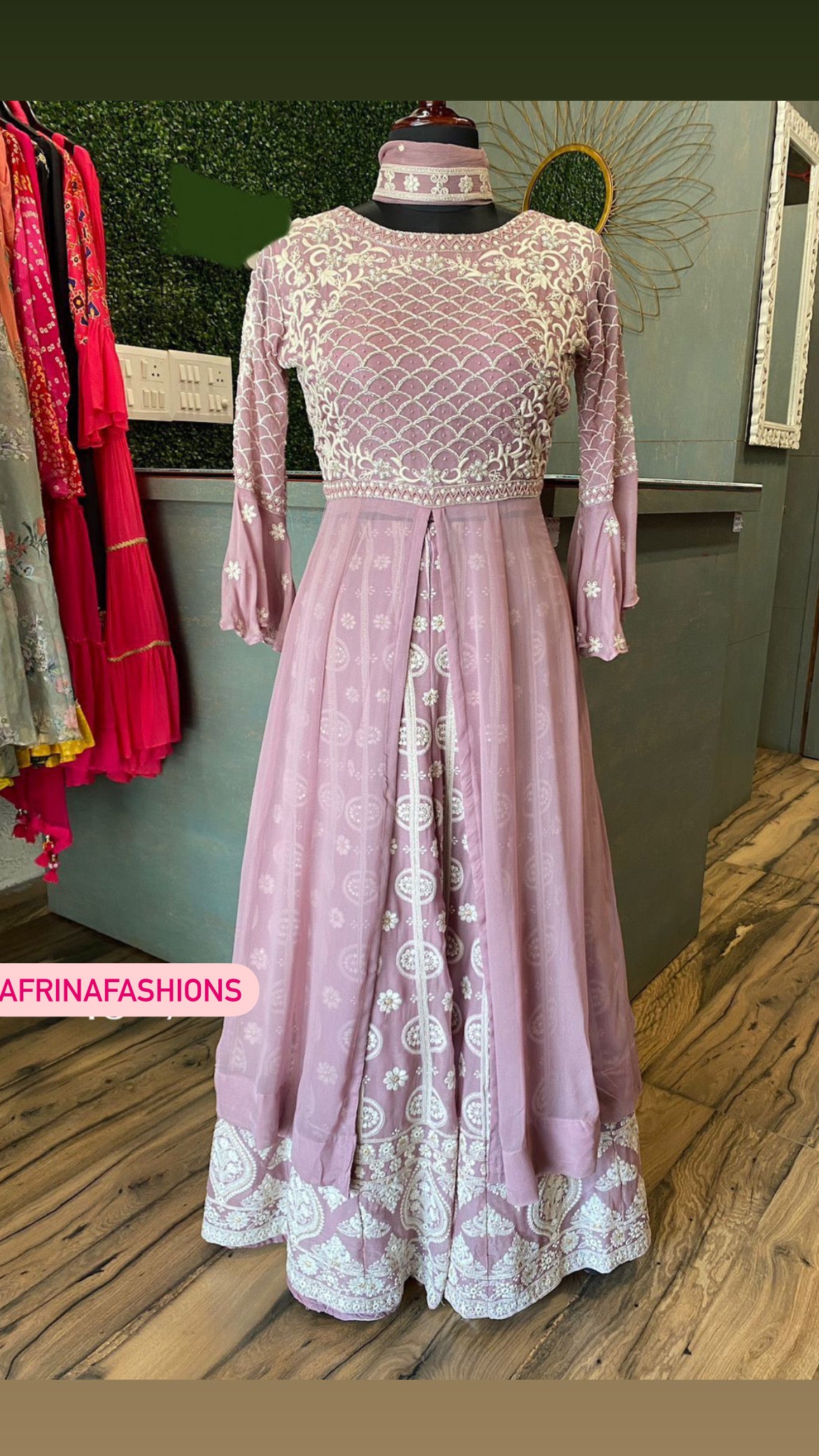 Labi gorgette kurta dress - Saffronfashionindia