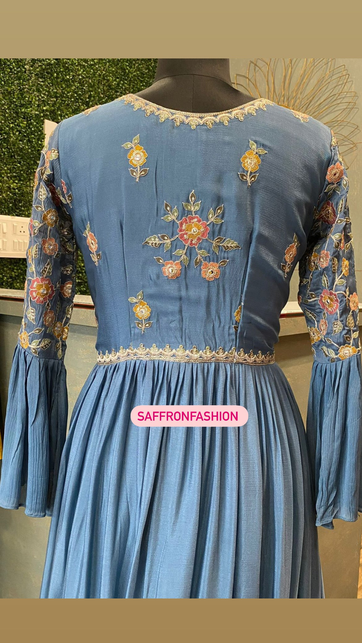 Bisha long beautiful dress - Saffronfashionindia