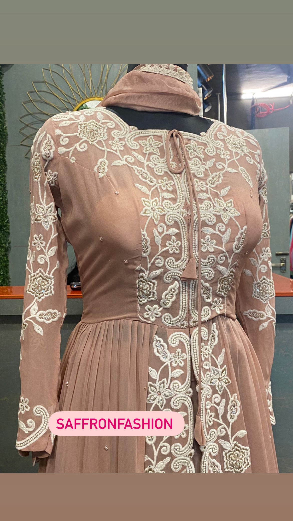 Reception long celebrity gown - Saffronfashionindia