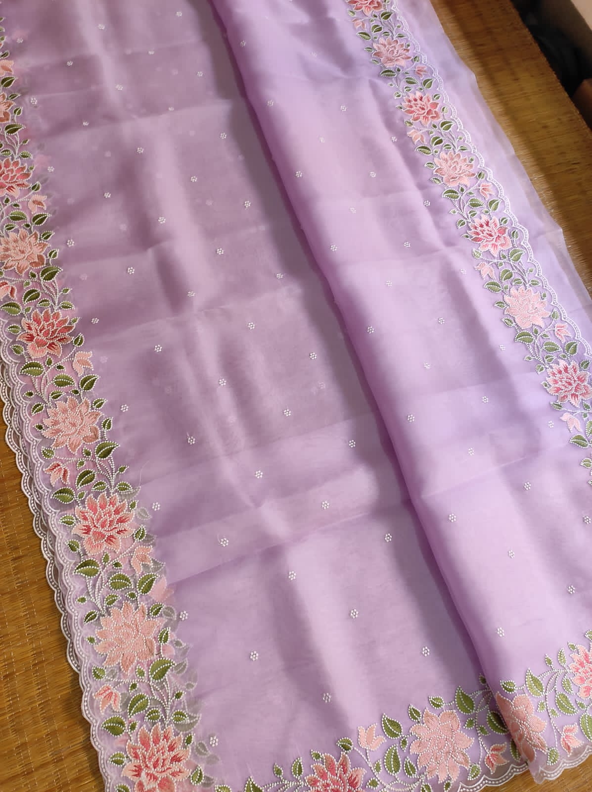 Hanisha organza silk saree - Saffronfashionindia