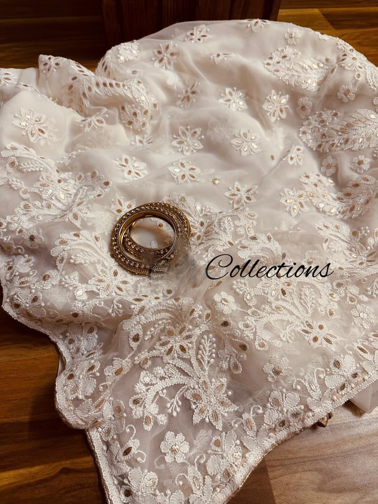 Afreen Chikankari saree - Saffronfashionindia