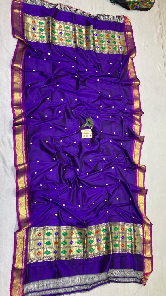 Silk traditional Paithani dupatta - Saffronfashionindia