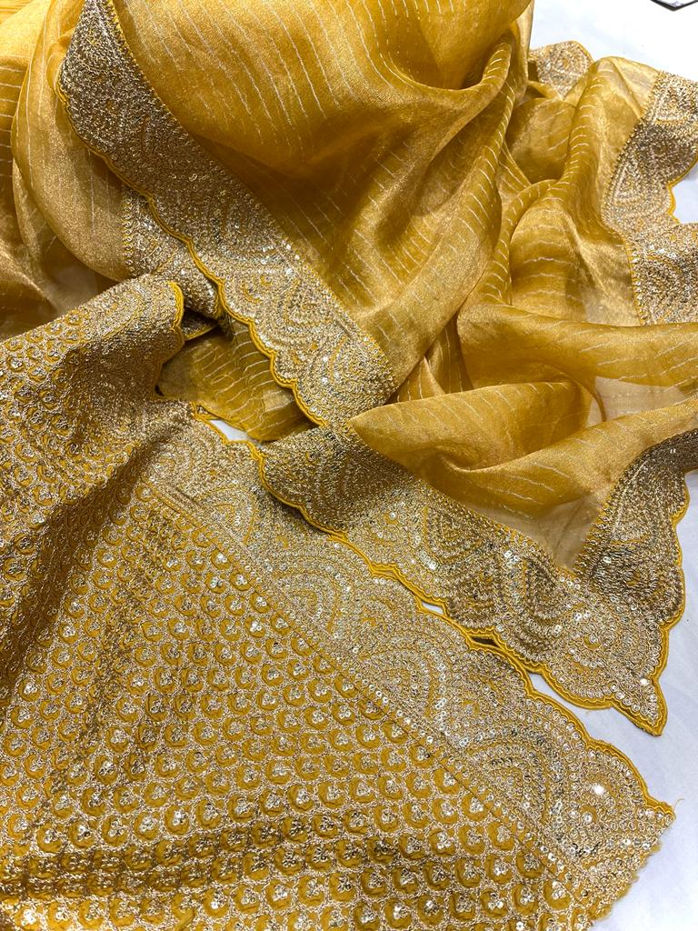 Rangvana tissue kanjeevaram saree - Saffronfashionindia