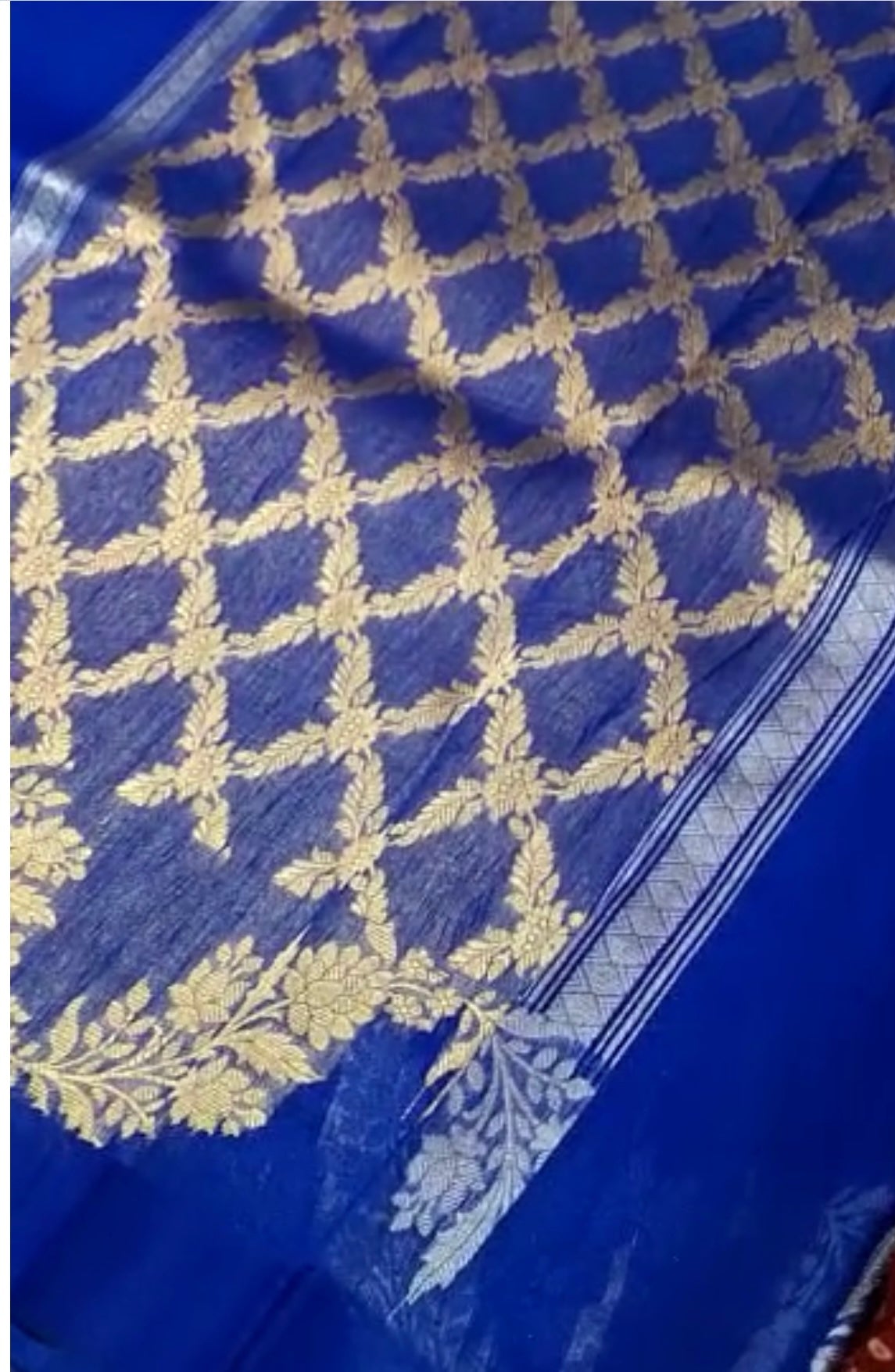 Subodhi handloom kora saree - Saffronfashionindia