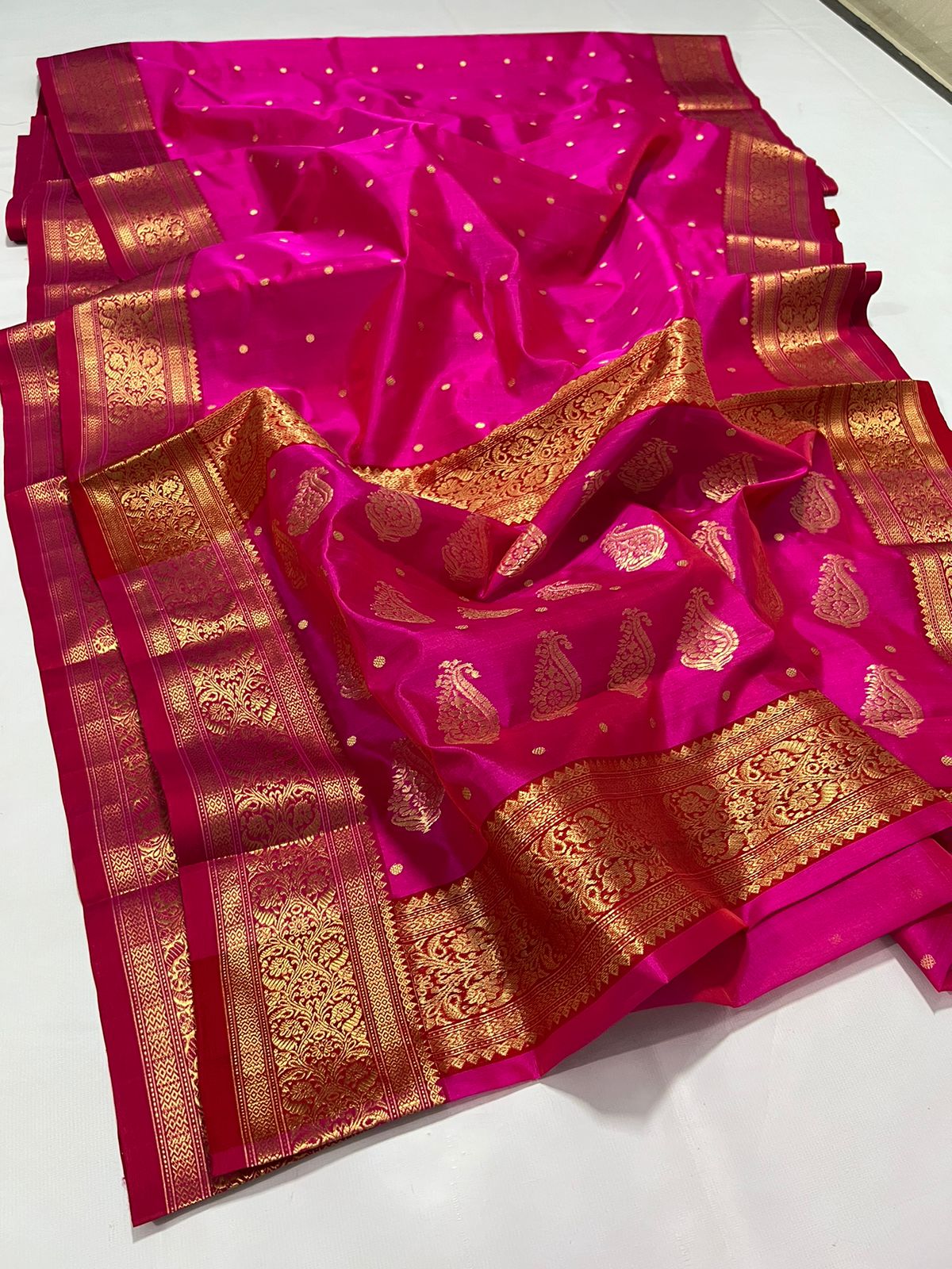 Niharika Chanderi Pattu saree - Saffronfashionindia