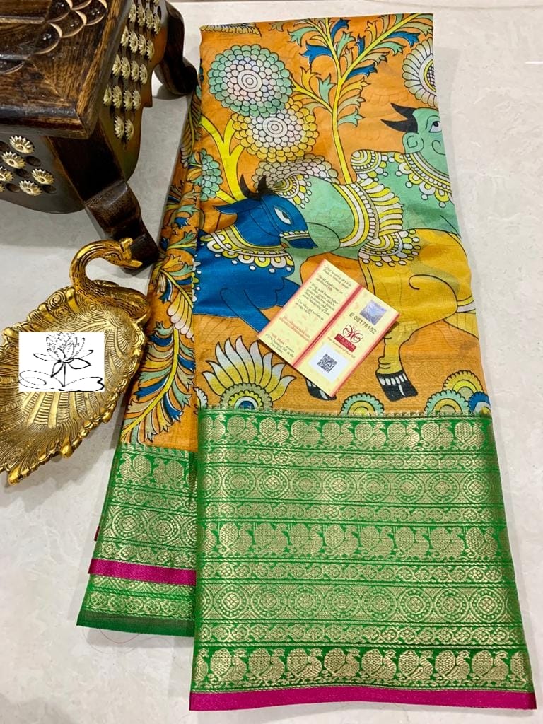 Pure silk Kanchipuram saree - Saffronfashionindia