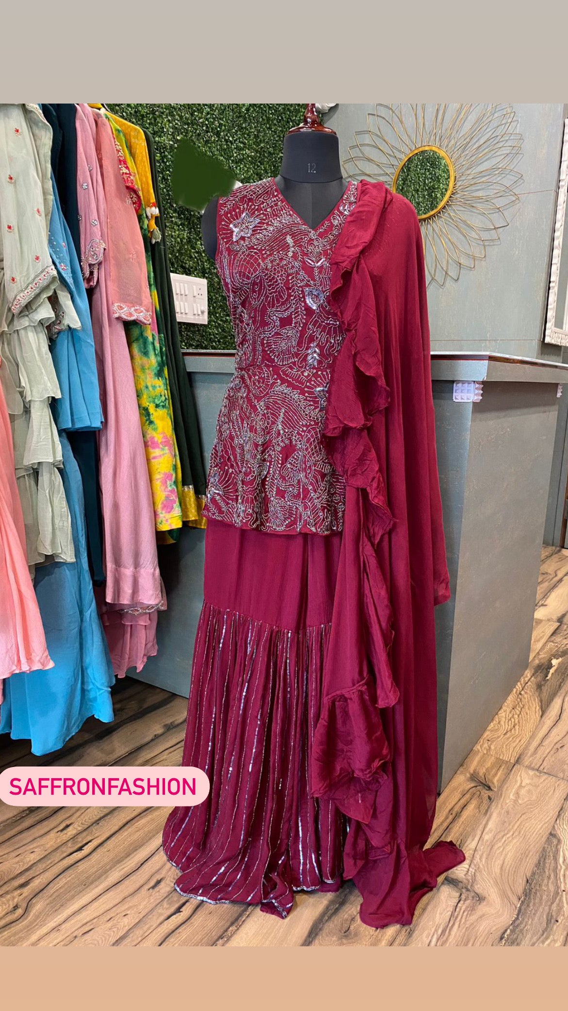 Kivara peplum dress - Saffronfashionindia