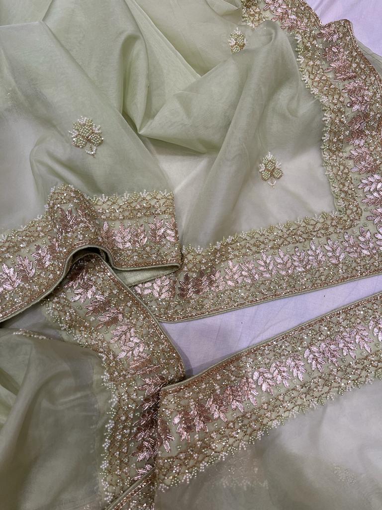 Rivaaz gottapatti saree/Pearl saree - Saffronfashionindia