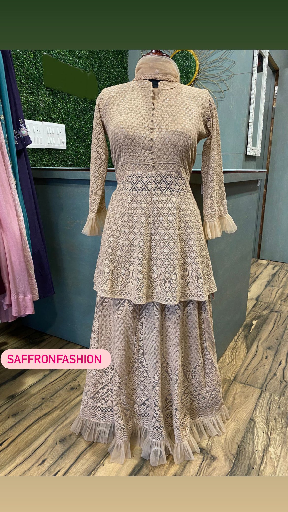 Kiara peplum dress - Saffronfashionindia
