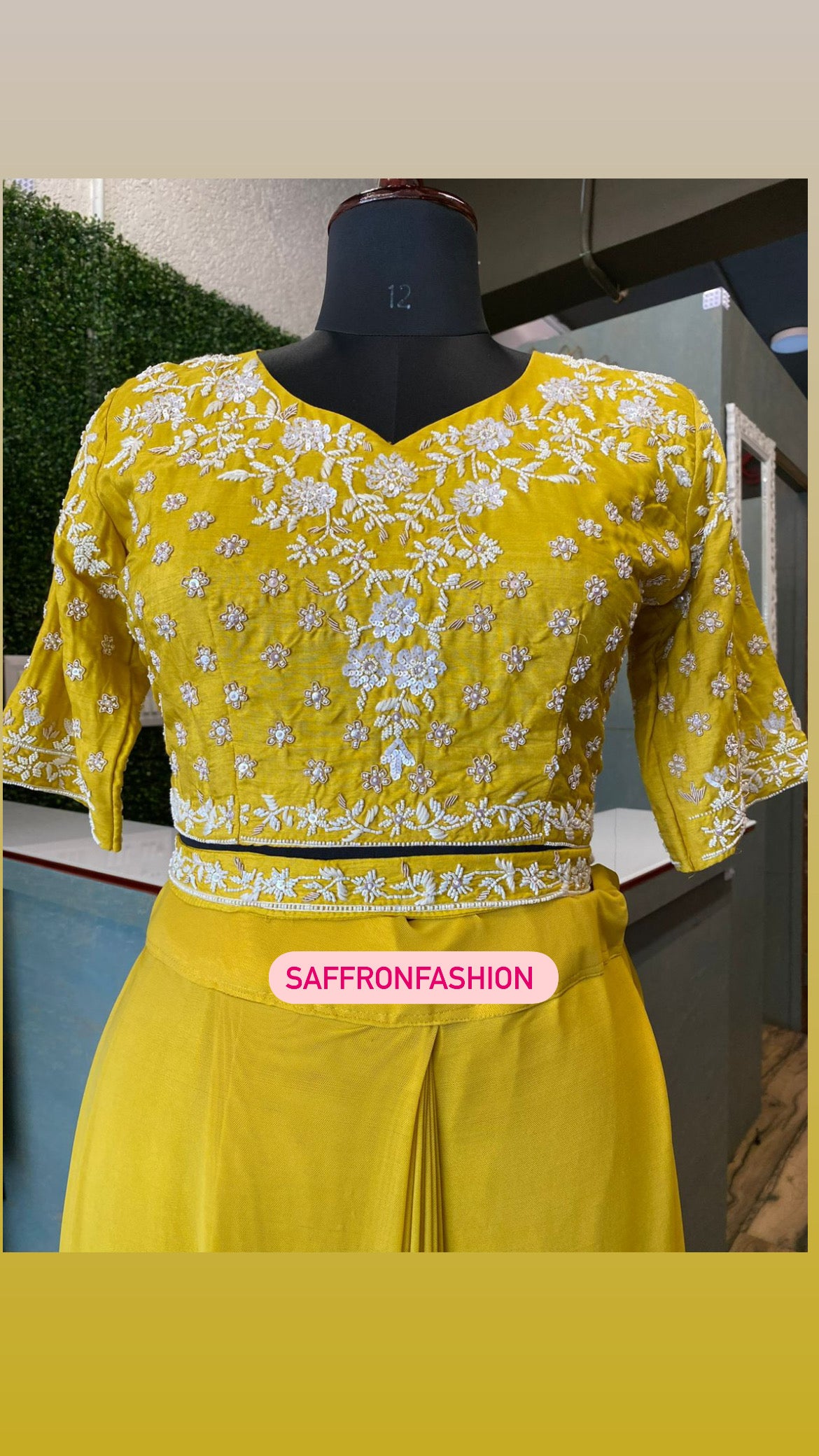 Yellow indowestern dress - Saffronfashionindia
