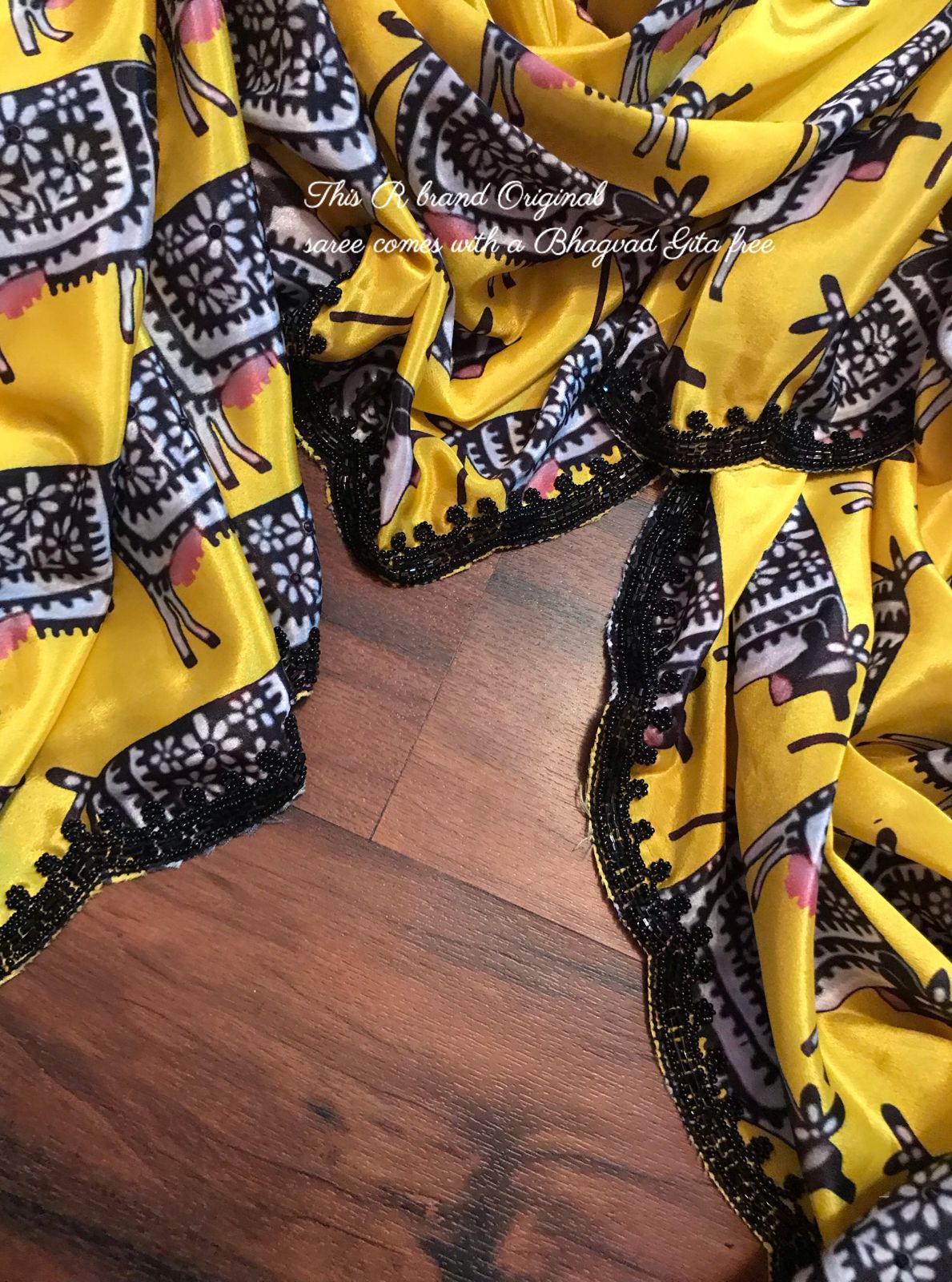 Rani crepe saree - Saffronfashionindia