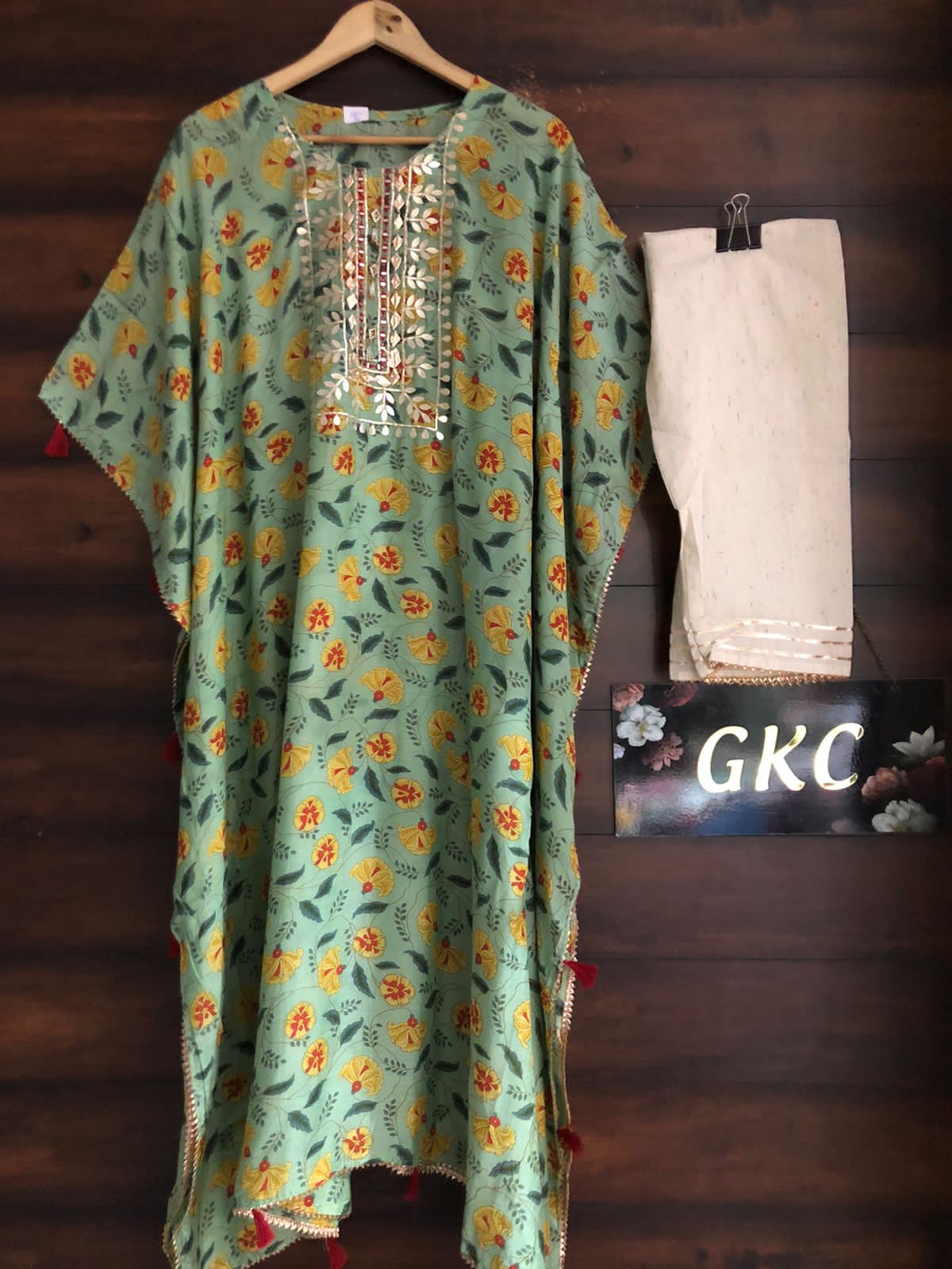 Beautiful kaftan pant set - Saffronfashionindia