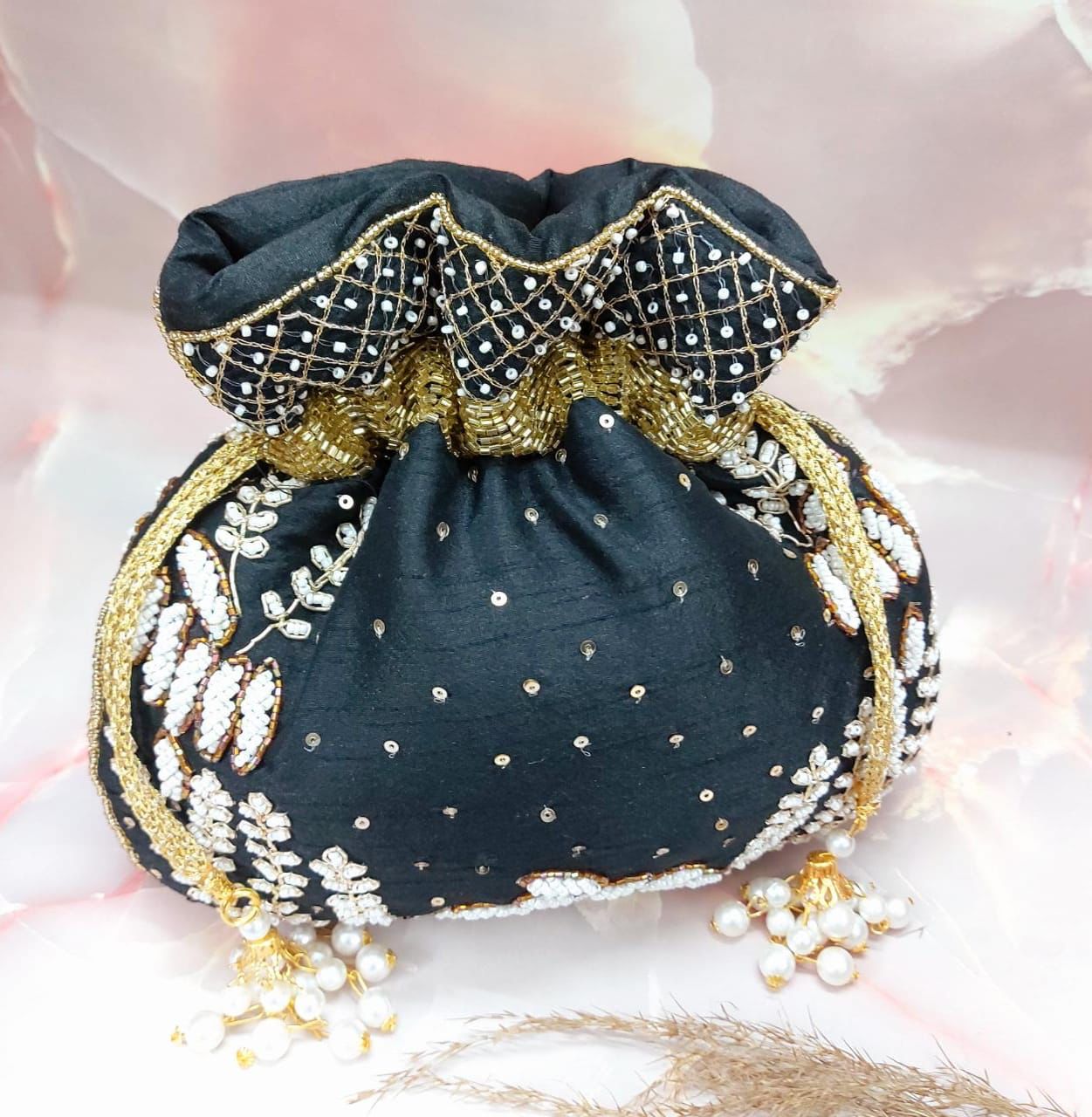 Wallah embroidered potlis - Saffronfashionindia