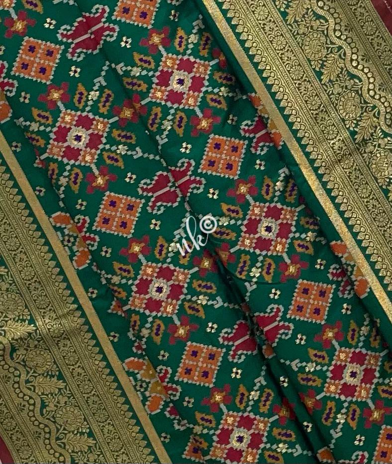 Meenakari patola saree - Saffronfashionindia