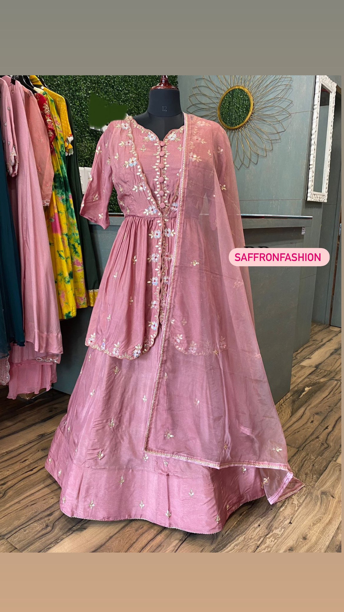 Peplum styled kurta dress - Saffronfashionindia