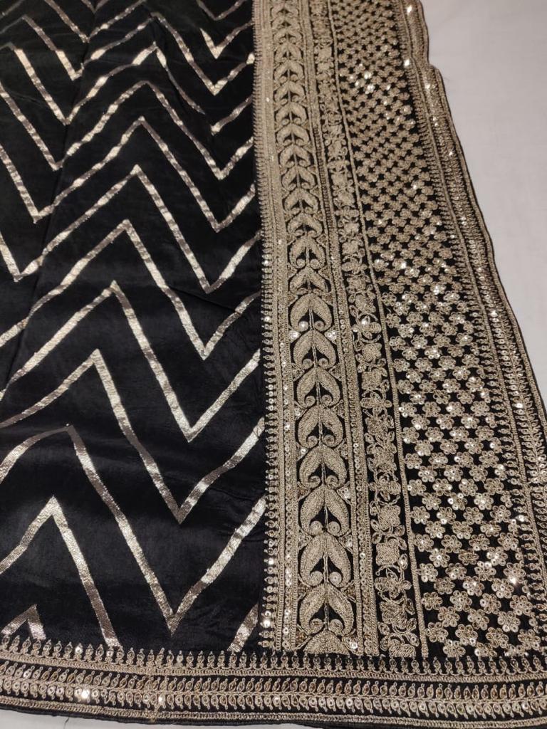 Striped inspired silk saree/casual sari - Saffronfashionindia