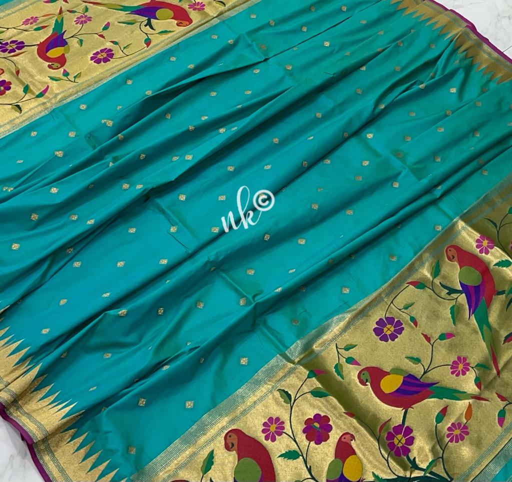 Parrot inspired dupatta - Saffronfashionindia
