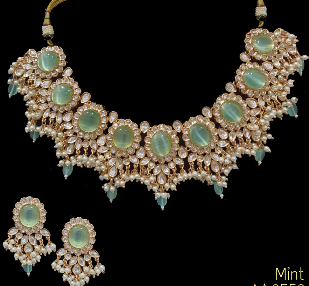 Navsha necklace set - Saffronfashionindia