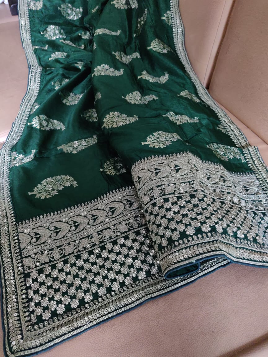 Handloom munga organza saree - Saffronfashionindia