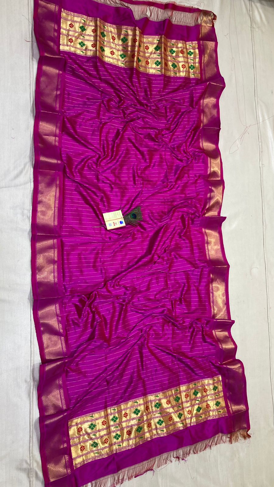 Silk traditional Paithani dupatta - Saffronfashionindia