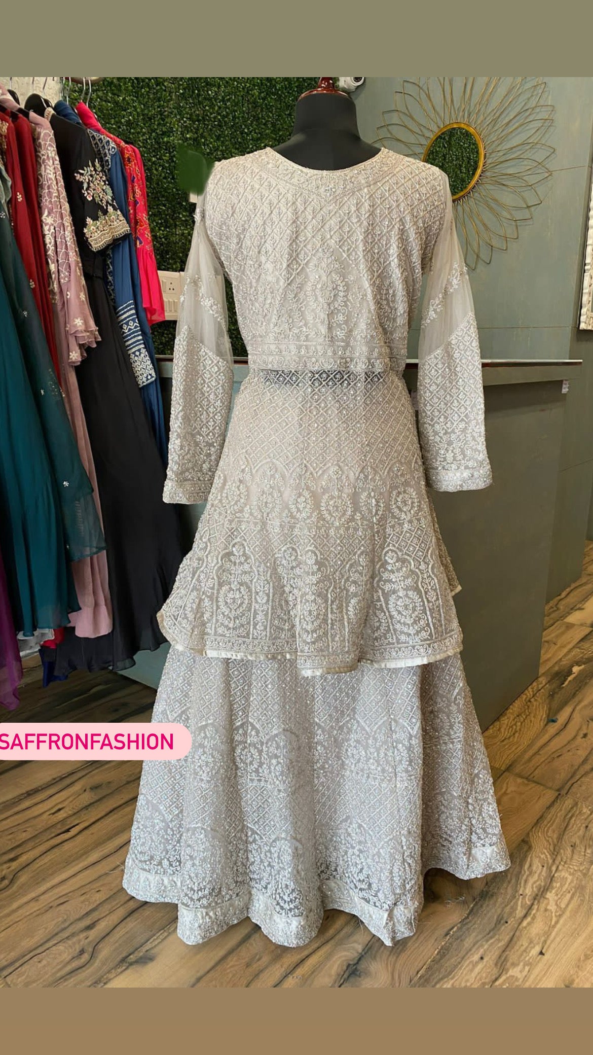 Orvi peplum styled kurta dress - Saffronfashionindia