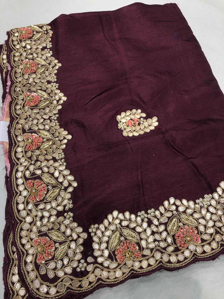 Kivasha zardosi saree - Saffronfashionindia