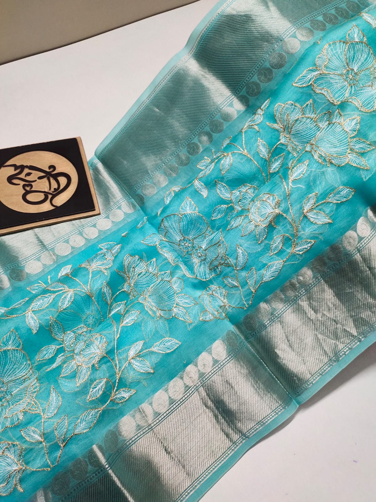 Banarsi kora saree - Saffronfashionindia