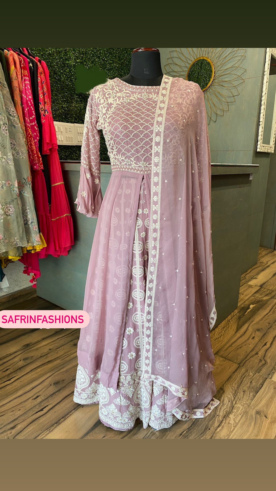 Labi gorgette kurta dress - Saffronfashionindia