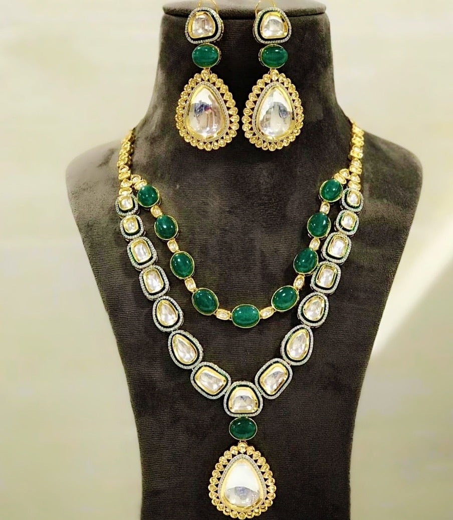 Reception long necklace set - Saffronfashionindia
