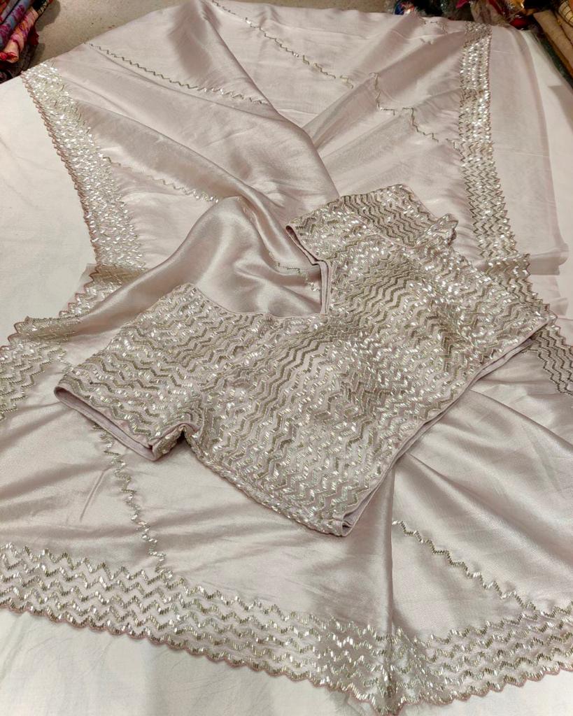 Bilbuli tissue organza saree - Saffronfashionindia