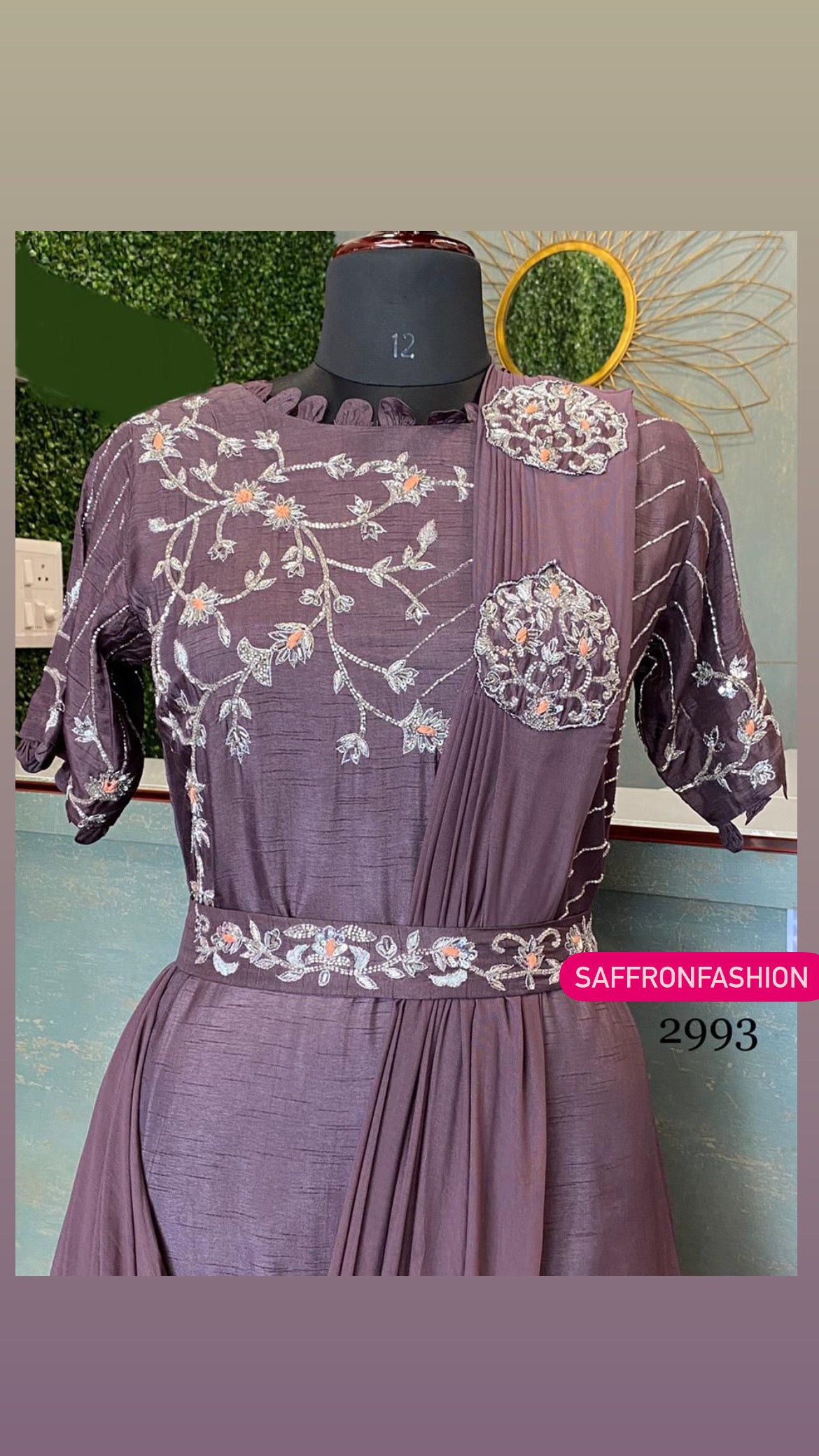 Narvina indowestern gown - Saffronfashionindia
