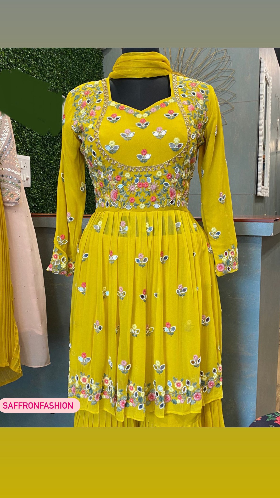 Saubahar peplum kurta dress - Saffronfashionindia