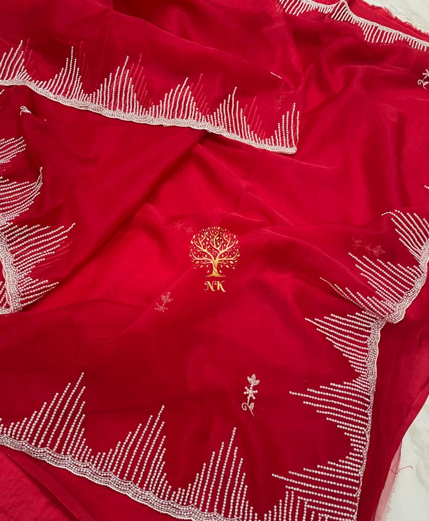 Madhurima soft organza saree - Saffronfashionindia