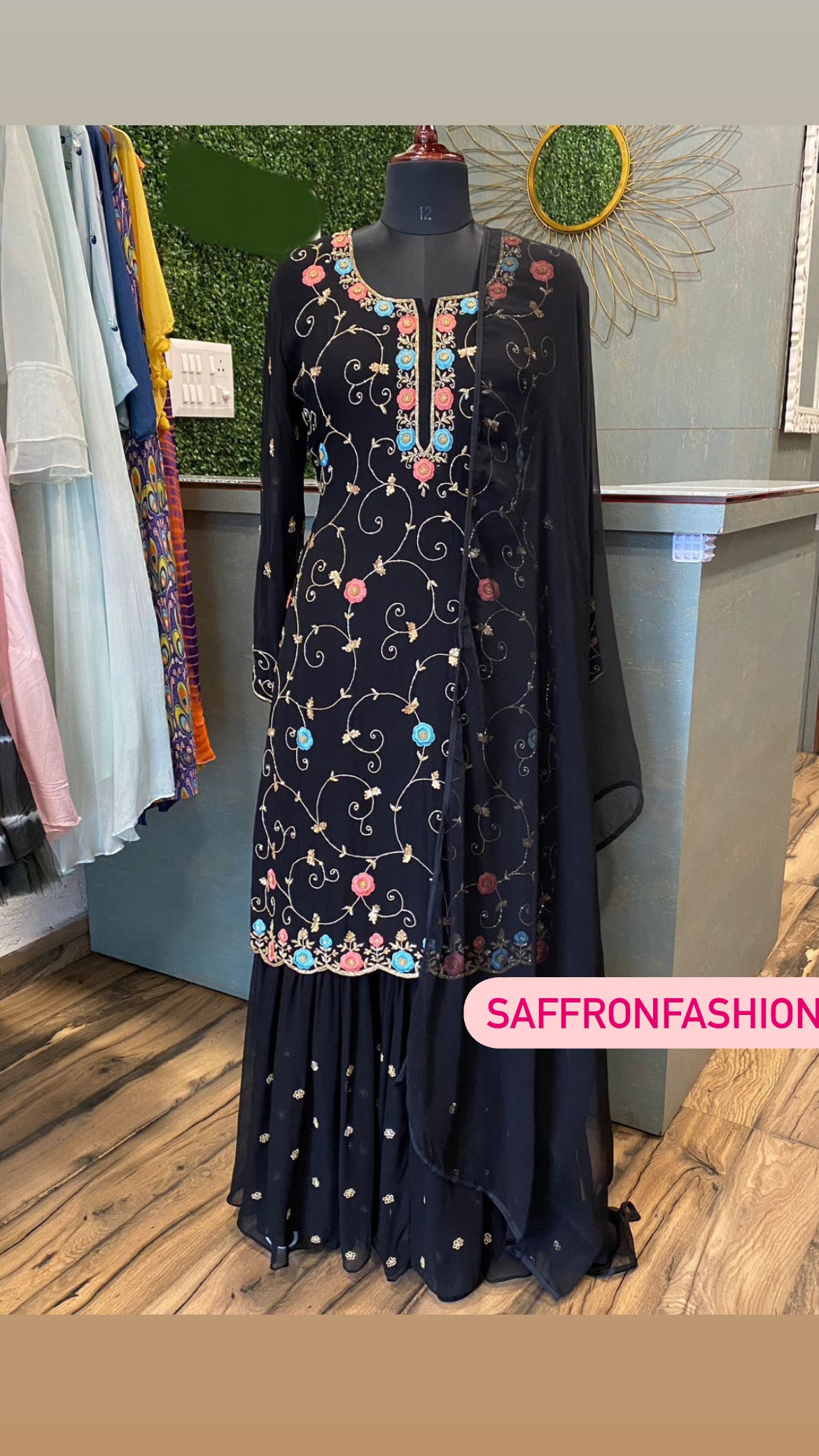 Nivasha gorgette Kurti dress - Saffronfashionindia