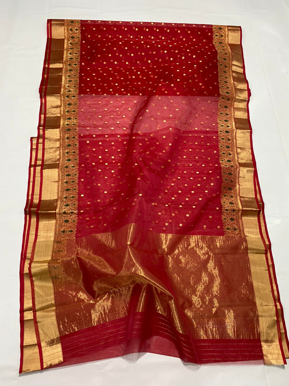 Aarvi Chanderi saree - Saffronfashionindia