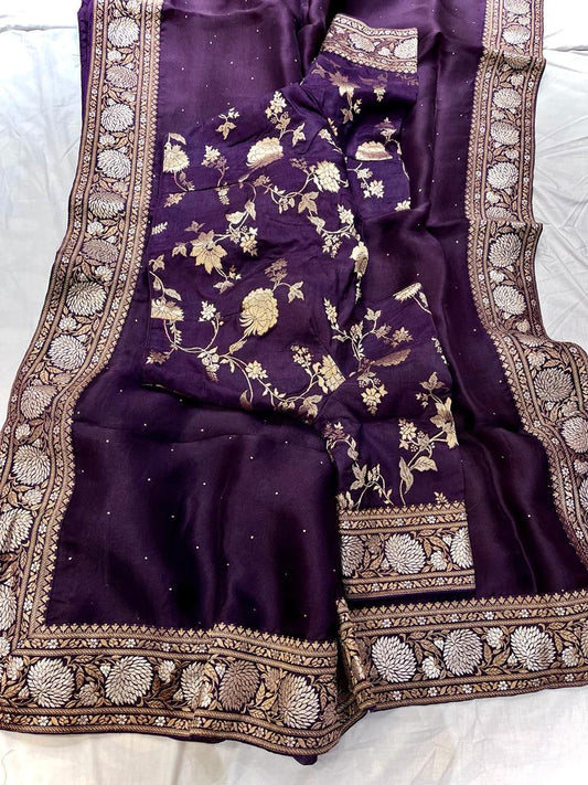 Divit organza saree/banarsi saree - Saffronfashionindia