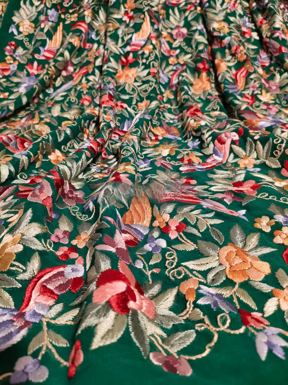 Kaveesha Parsi gorgette saree - Saffronfashionindia