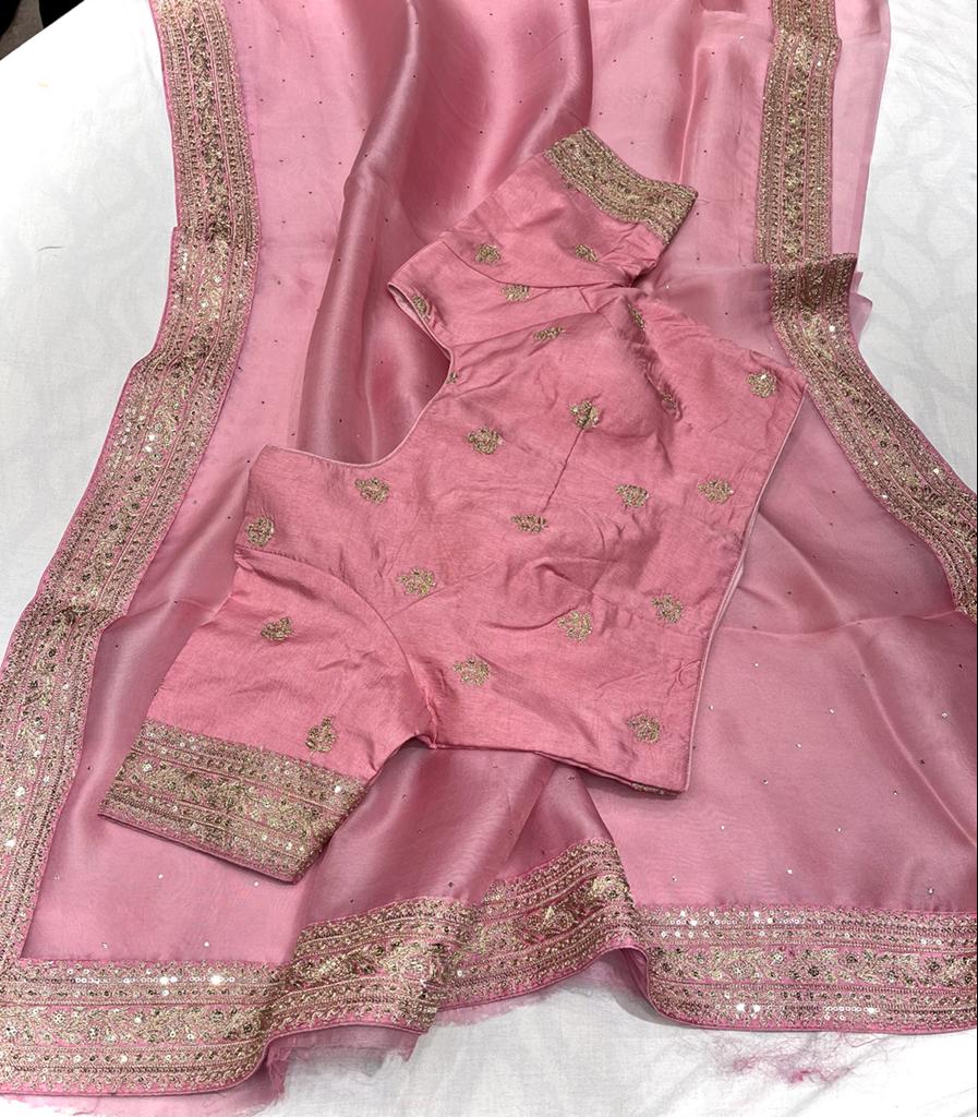 Fenicia saree/organza saree - Saffronfashionindia