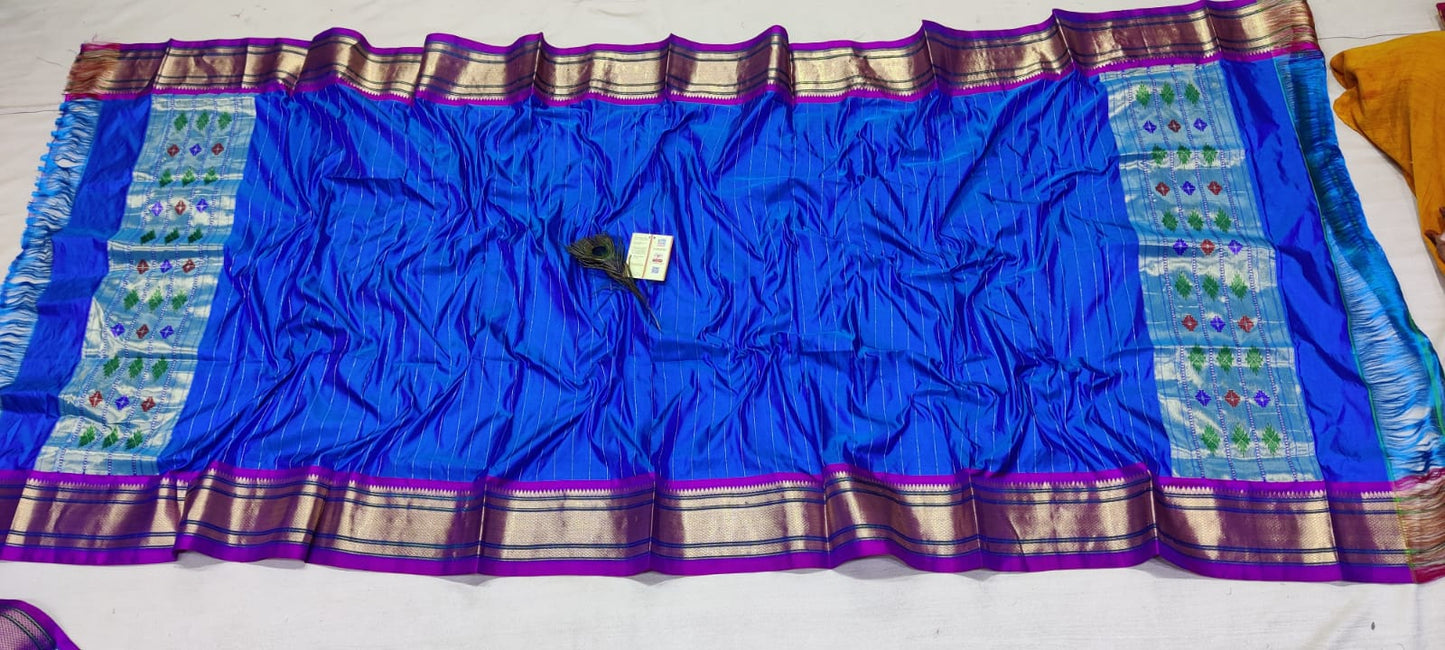 Silk traditional Paithani dupatta - Saffronfashionindia