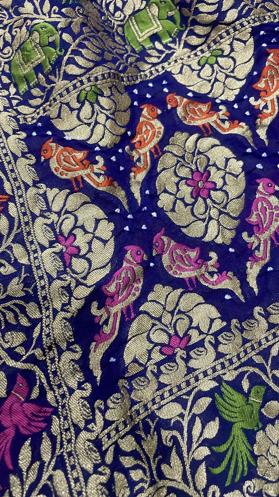 Bandhej dupatta,,,,Banarsi dupatta,,,,handwoven dupatta - Saffronfashionindia
