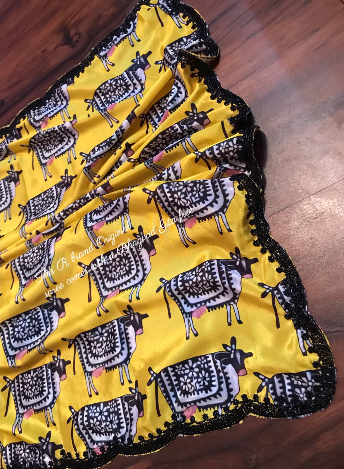 Rani crepe saree - Saffronfashionindia